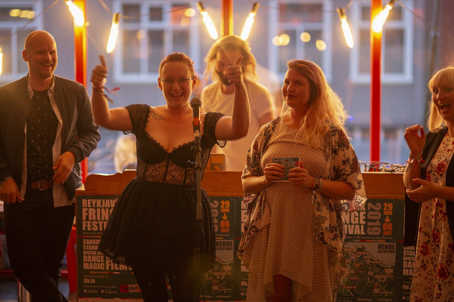 The closing party in Bíó Paradís, Reykjavík Fringe 2019. Photo by Hrafna Photography