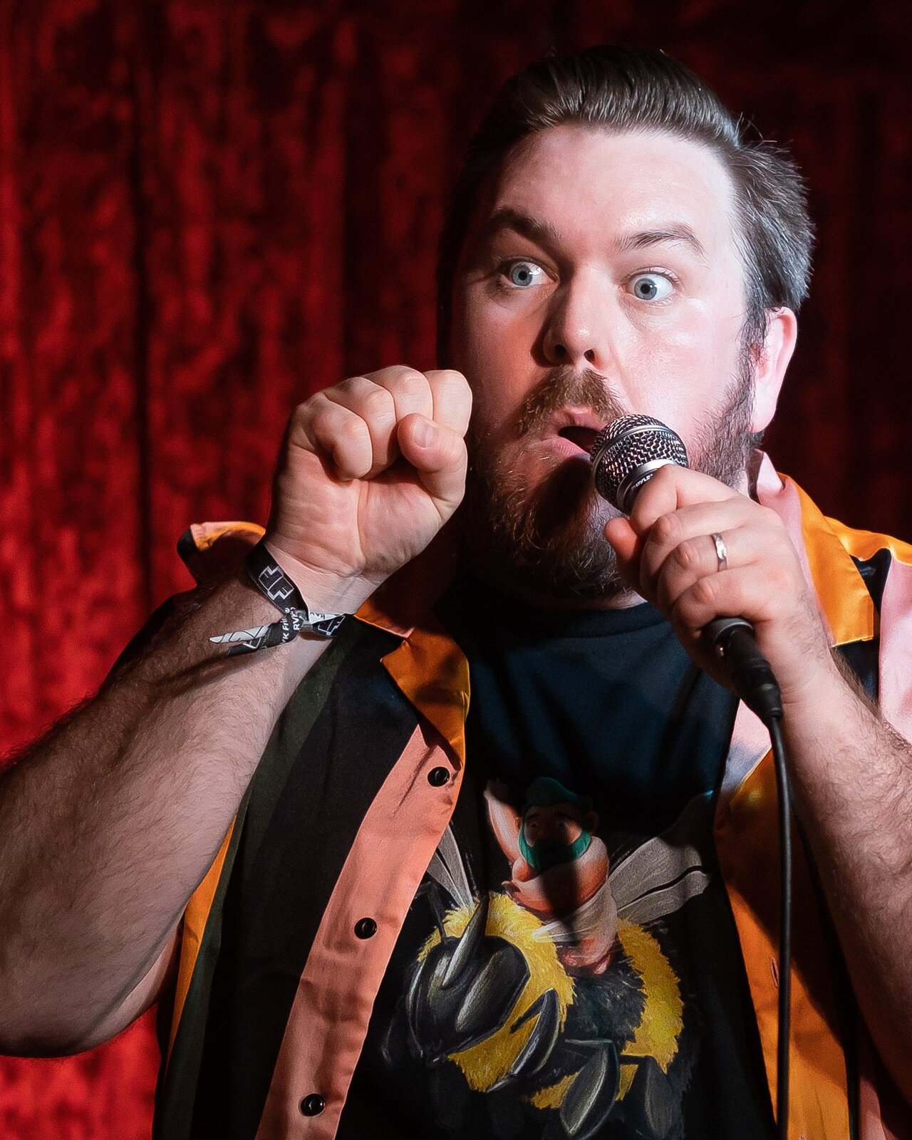 Jono Duffy performing I'm Tired at The Secret Cellar, Reykjavík Fringe 2020. Photo by Patrik Ontkovic