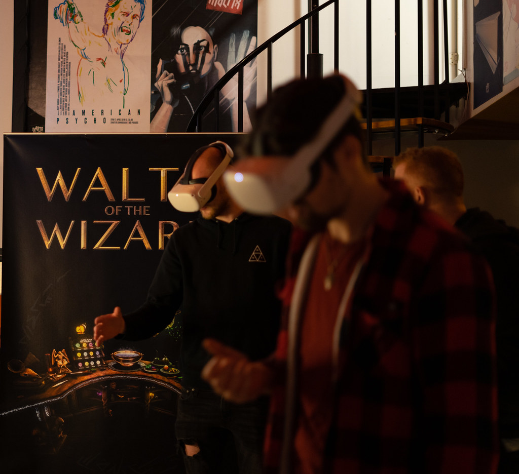 A visitor playing Waltz of the Wizard, RIFF XR 2021. Photo by Dia Istanbuly / RIFF